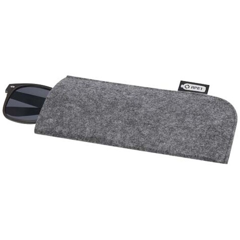 Felta Brillenetui aus recyceltem GRS-Material, mittelgrau bedrucken, Art.-Nr. 13007682