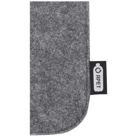 Felta Brillenetui aus recyceltem GRS-Material, mittelgrau bedrucken, Art.-Nr. 13007682