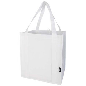 Liberty Tragetasche mit hartem Boden aus recyceltem GRS Non Woven 6 L, weiss bedrucken, Art.-Nr. 13008101