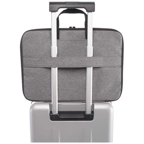 Libra 14” 2-in-1-Laptoptasche aus recyceltem GRS-Material 3 L, heather grau bedrucken, Art.-Nr. 13008580