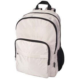 Trend Plus 15&amp;quot; Laptop-Rucksack aus recyceltem GRS-Material 20 L, Oatmeal bedrucken, Art.-Nr. 13008607