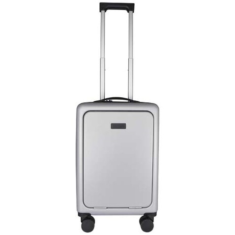 Rover Pro 20&quot; Kabinentrolley aus recyceltem GRS-Material 40 L, silber bedrucken, Art.-Nr. 13008781