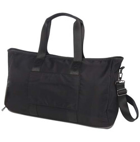 Rhine erweiterbare Reisetasche aus recyceltem Material 35 L, schwarz bedrucken, Art.-Nr. 13008990