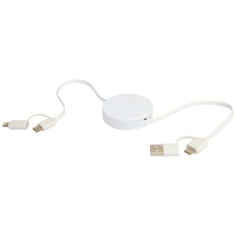 Citala 90 cm 5-in-1 Kabel aus recyceltem Kunststoff für Datenübertragung und 40W Schnellladung, weiss bedrucken, Art.-Nr. 12443001