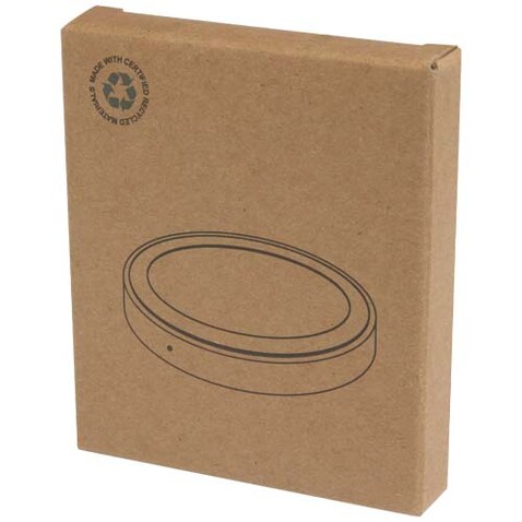 Freal 15W Kabelloses Ladepad aus recyceltem Kunststoff, weiss bedrucken, Art.-Nr. 12443401