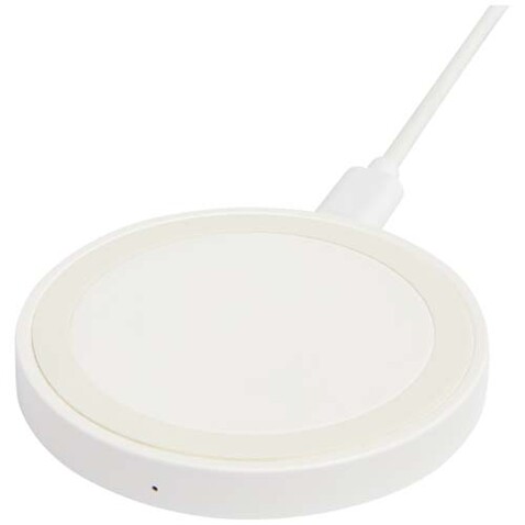 Freal 15W Kabelloses Ladepad aus recyceltem Kunststoff, weiss bedrucken, Art.-Nr. 12443401