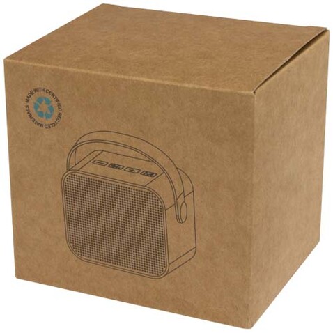 Diya 3W kabelloser Lautsprecher aus recyceltem Kunststoff, weiss bedrucken, Art.-Nr. 12443601