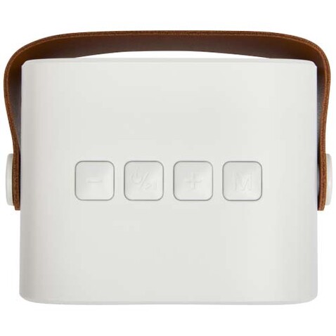 Diya 3W kabelloser Lautsprecher aus recyceltem Kunststoff, weiss bedrucken, Art.-Nr. 12443601