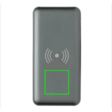 10.000 mAh FastCharging 10W Wireless Powerbank mit PD grau bedrucken, Art.-Nr. P322.142