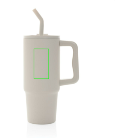 Embrace Deluxe Becher aus RCS recyceltem Edelstahl 900ml beige bedrucken, Art.-Nr. P437.3019