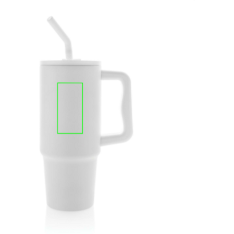 Embrace Deluxe Becher aus RCS recyceltem Edelstahl 900ml weiß bedrucken, Art.-Nr. P437.3003