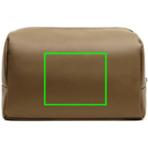 VINGA Bermond Kulturtasche aus RCS recyceltem PU braun bedrucken, Art.-Nr. V820009