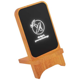 SCX.design W16 kabelloser 15-Watt-Ladeständer aus Holz mit Leuchtlogo, holz bedrucken, Art.-Nr. 2PX06271 SCX.design W16 kabelloser 15-Watt-Ladeständer aus Holz mit Leuchtlogo, holz bedrucken, Art.-Nr. 2PX06271