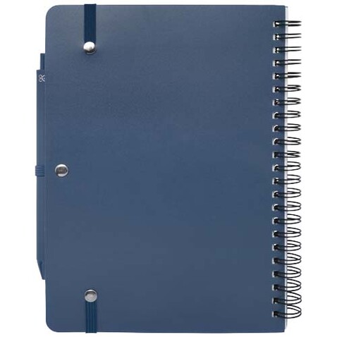 Thalaasa A5 Hardcover Notizbuch mit Kugelschreiber (schwarze Mine), Ozeanblau bedrucken, Art.-Nr. 10790151