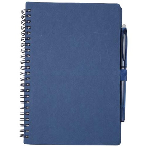 Slate A5 wiederverwendbares Hardcover Notizbuch und Stiftset (schwarze Mine), navy bedrucken, Art.-Nr. 10798655