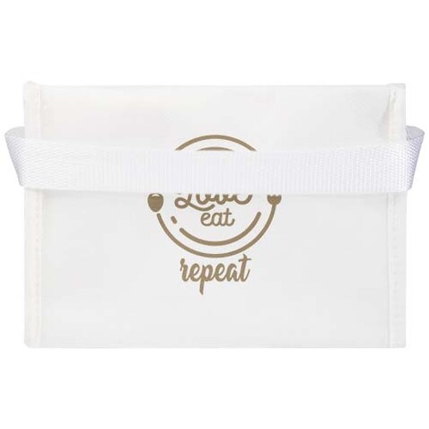 Spectrum Kühltasche aus recyceltem GRS Non Woven für 6 Dosen 4 L, weiss bedrucken, Art.-Nr. 13008201