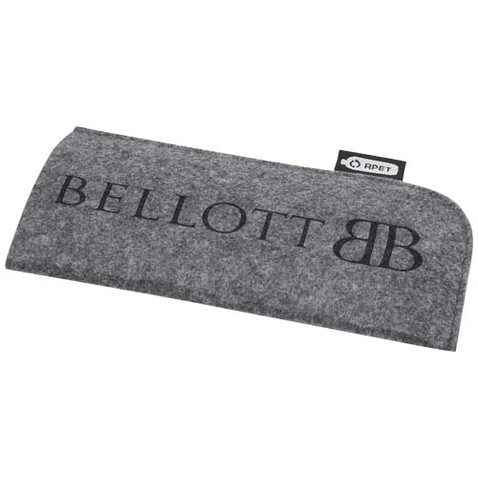 Felta Brillenetui aus recyceltem GRS-Material, mittelgrau bedrucken, Art.-Nr. 13007682