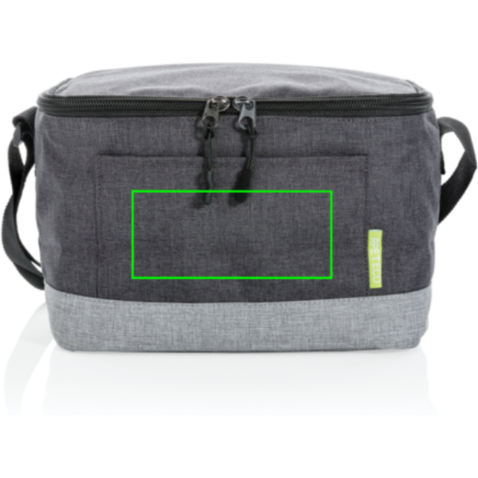 Zweifarbige RPET Kühltasche grau, grau bedrucken, Art.-Nr. P422.282