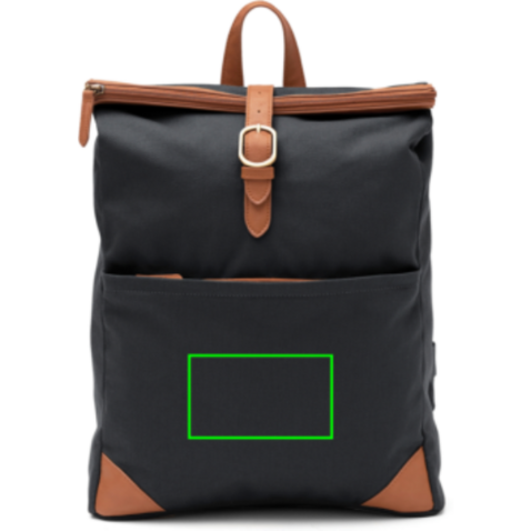 VINGA Sloane-Rucksack RCS aus recyceltem Polyester grau bedrucken, Art.-Nr. 560125