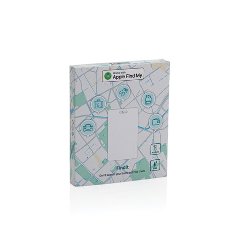 Findit RCS rABS wiederaufladbare Ultra-Thin Tracker-Karte weiß bedrucken, Art.-Nr. P301.5803