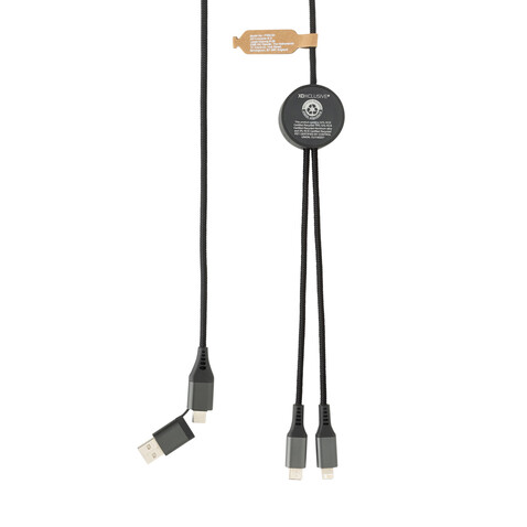Terra 3 Meter 4-in-1-Kabel aus RCS recyceltem PET grau bedrucken, Art.-Nr. P302.6402