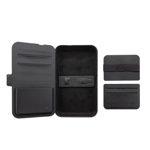 Swiss Peak Travel-Case aus RCS rec. PU mit 3-in-1-Charger schwarz bedrucken, Art.-Nr. P309.0501