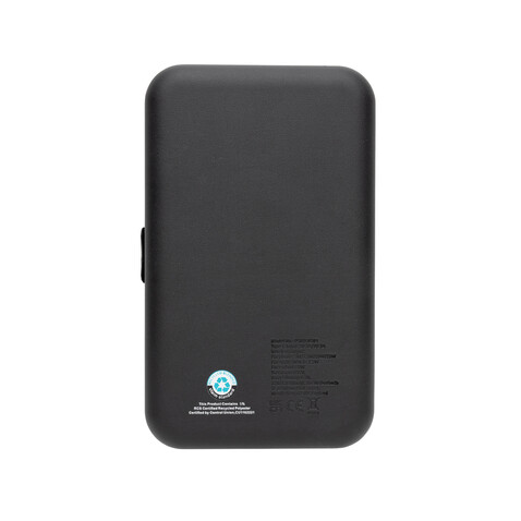 Swiss Peak Travel-Case aus RCS rec. PU mit 3-in-1-Charger schwarz bedrucken, Art.-Nr. P309.0501