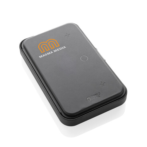 Swiss Peak Travel-Case aus RCS rec. PU mit 3-in-1-Charger schwarz bedrucken, Art.-Nr. P309.0501