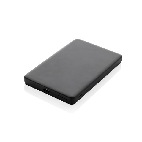 Orion 5.000mAh 5W magnetische Powerbank aus RCS rec. Alu schwarz bedrucken, Art.-Nr. P322.6001