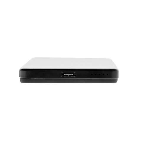 Orion 5.000mAh 5W magnetische Powerbank aus RCS rec. Alu schwarz bedrucken, Art.-Nr. P322.6001