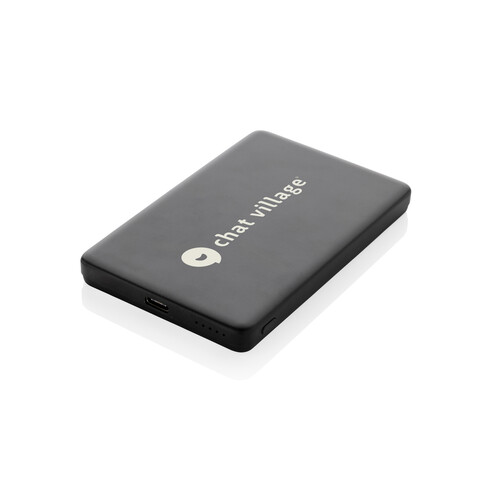 Orion 5.000mAh 5W magnetische Powerbank aus RCS rec. Alu schwarz bedrucken, Art.-Nr. P322.6001