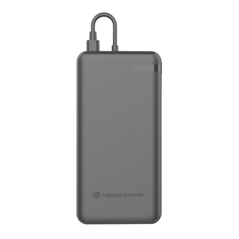 Urban Vitamin Menlo Park RCS rPlastik 20000 20W PD Powerbank schwarz bedrucken, Art.-Nr. P322.8801