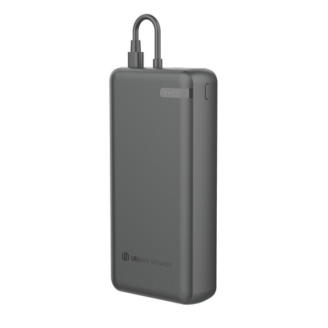 Urban Vitamin Menlo Park RCS rPlastik 20000 20W PD Powerbank schwarz bedrucken, Art.-Nr. P322.8801