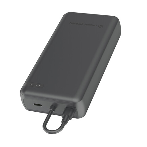 Urban Vitamin Menlo Park RCS rPlastik 20000 20W PD Powerbank schwarz bedrucken, Art.-Nr. P322.8801