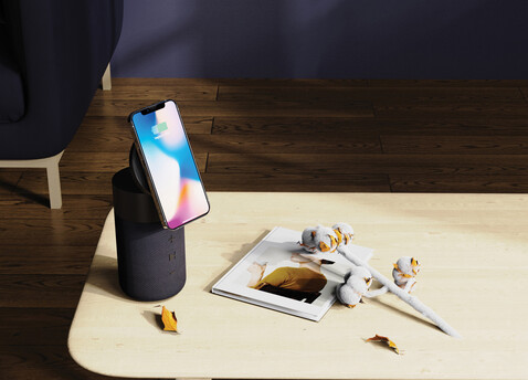 Urban Vitamin Anaheim RCS recycelter 10W Speaker,15W Charger schwarz bedrucken, Art.-Nr. P331.5801