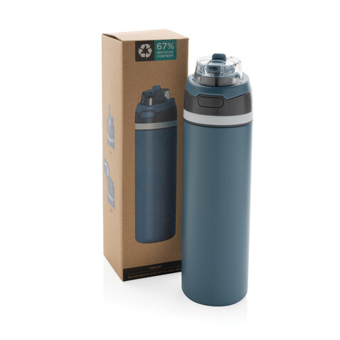 Omni Sip verschließbare Flasche aus RCS-reSteel, 720ml blau bedrucken, Art.-Nr. P437.0805