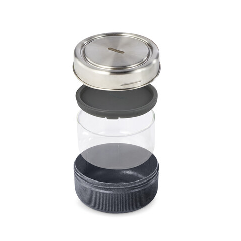 Black+Blum Glass Lunch Bowl 750ml silber bedrucken, Art.-Nr. P439.0402
