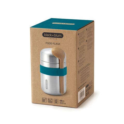 Black+Blum Food Flask 400ml turkis bedrucken, Art.-Nr. P439.0533