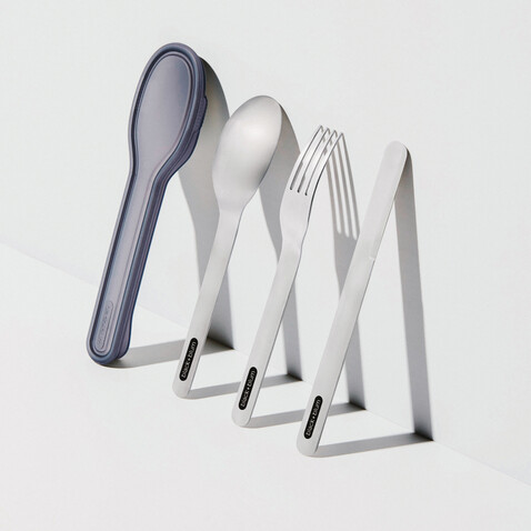 Black+Blum Besteck-Set silber bedrucken, Art.-Nr. P439.0702