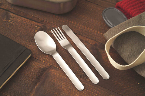 Black+Blum Besteck-Set silber bedrucken, Art.-Nr. P439.0702