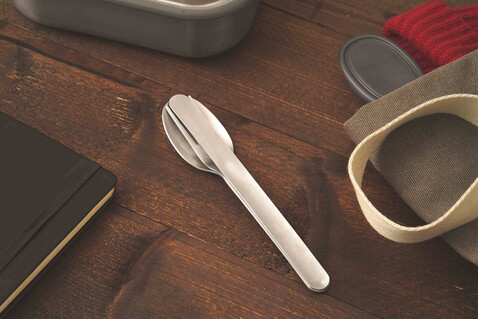 Black+Blum Besteck-Set silber bedrucken, Art.-Nr. P439.0702