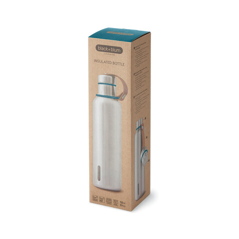 Black+Blum isolierte Wasserflasche groß, 750ml turkis bedrucken, Art.-Nr. P439.1133