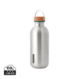 Black+Blum Stahl-Wasserflasche 600ml turkis bedrucken, Art.-Nr. P439.1233 Black+Blum Stahl-Wasserflasche 600ml turkis bedrucken, Art.-Nr. P439.1233