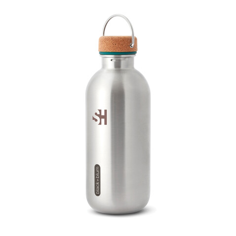 Black+Blum Stahl-Wasserflasche 600ml turkis bedrucken, Art.-Nr. P439.1233