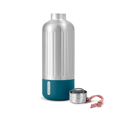 Black+Blum Explorer isolierte Wasserflasche groß, 850ml turkis bedrucken, Art.-Nr. P439.1333