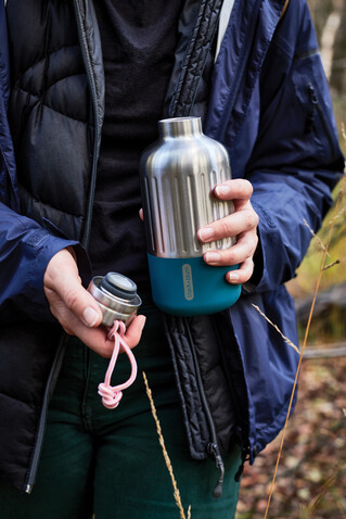 Black+Blum Explorer isolierte Wasserflasche groß, 850ml turkis bedrucken, Art.-Nr. P439.1333