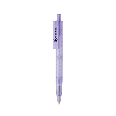 X3 Frosted-Pen aus GRS recyceltem PC lila bedrucken, Art.-Nr. P611.3330