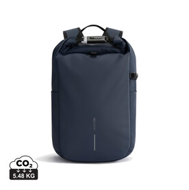 Urban wasserabweisender Anti-Diebstahl Rucksack navy blau, schwarz bedrucken, Art.-Nr. P706.2825