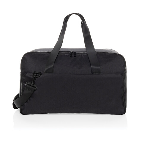 Swiss Peak Aware™ RPET 15,6&quot; Laptop-Wochenendtasche schwarz bedrucken, Art.-Nr. P707.2701