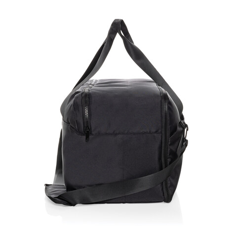 Swiss Peak Aware™ RPET 15,6&quot; Laptop-Wochenendtasche schwarz bedrucken, Art.-Nr. P707.2701